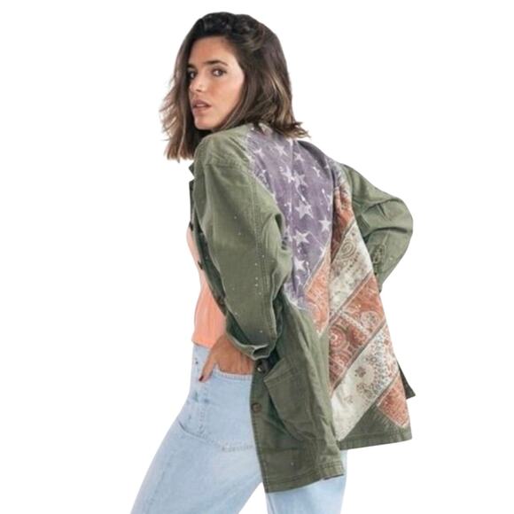 Free People Spruce Military Jacket Size XS -NWOT - Picture 2 of 4